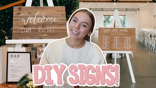 HOW TO MAKE DIY WEDDING SIGNS | affordable & no Cricut needed!