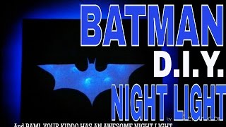 D.I.Y. Batman night light: L.E.D. light up canvas