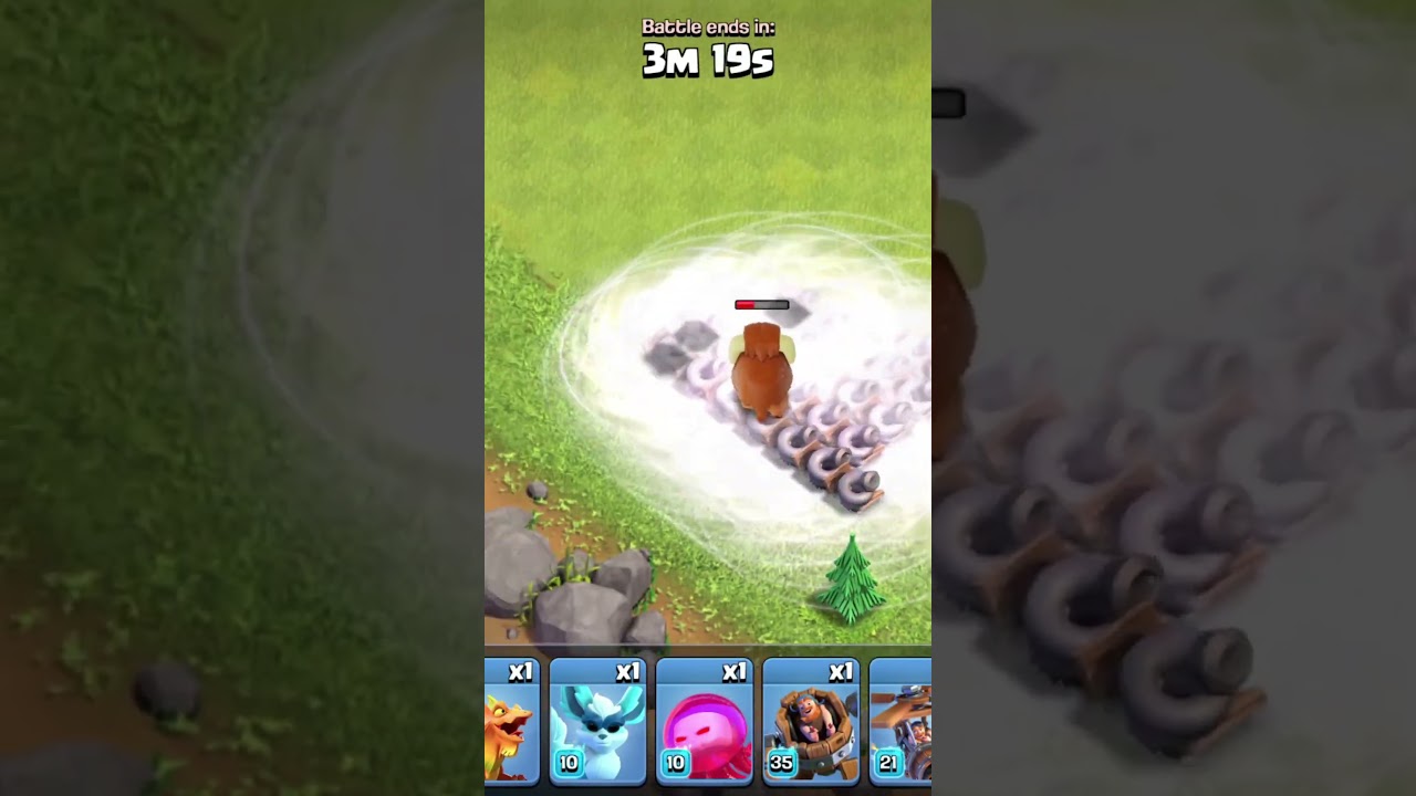 Mighty Yak Vs Tornado Trap clash of clans 