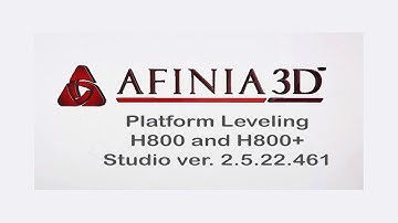 Afinia H800 and H800+ Platform Leveling and Nozzle Height Detect