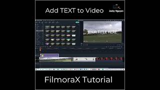 How to Add Text to Video in Wondershare Filmora X #Shorts