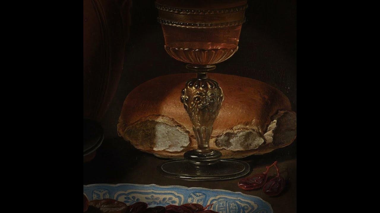 おいしい美術⑲🧀クララ・ペーテルス《チーズ、アーモンド、プレッツェルのある静物》1615年 マウリッツハイス美術館