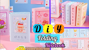 HOW to MAKE KAWAII FOLDING NOTEBOOK AT HOME || DIY FOLDER NOTEBOOK || CUTE NOTEBOOK