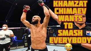 KHAMZAT CHIMAEV LIKE KHABIB WANTS TO SMASH EVERYBODY IN THE UFC 😂 😂
