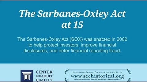 SOX and Financial Reporting