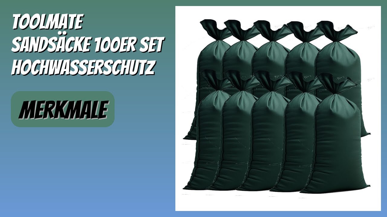 BEWERTUNG (2026): toolmate Sandsäcke 100er Set Hochwasserschutz. Infos