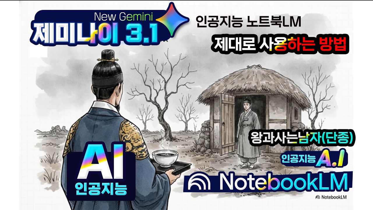 구글 최신 인공지능 노트북 LM 을 이용해서(단종_ 왕과사는 남자)영상을 만드는 방법