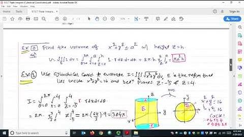 $15.7: Triple Integrals in Cylindrical Coordinates | Calculus 3 Lecture – Dr. Dahal
