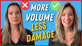 How to create MORE volume in hair with LESS damage // WORKS ON ANY LENGTH OR TEXTURE! #hairvolume