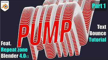 Valentino Khan - Pump text bounce animation [1/2] #tutorial #blender #geometrynodes