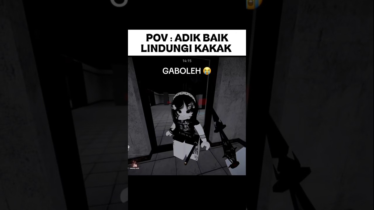 pov : adik baik lindungi kakak #roblox #pov #shorts