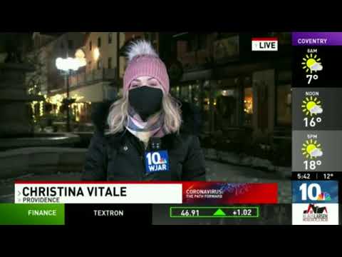Christina Vitale does the pee pee dance in 12 degree cold weather