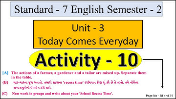 Std 7 English Sem 2 Unit 3 Activity 10