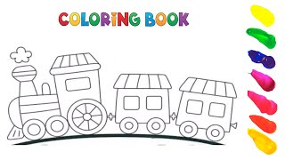 How to Coloring Locomotive For Kids