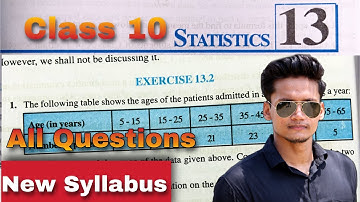 Ex 13.2 Class 10 | Statistics Class 10 NCERT  Ex 13.2 New Syllabus CBSE Rajmith study