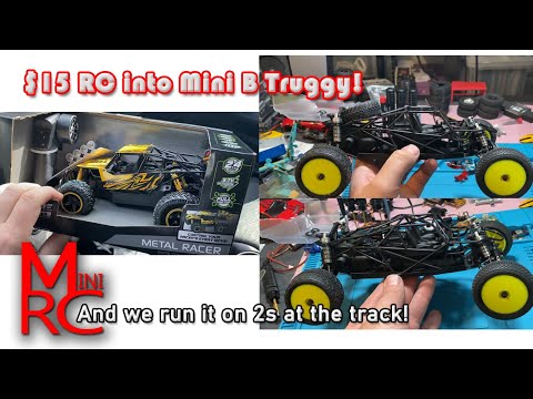 Mini B/T2.0 Truggy gets a unique body from Walmart! We run the Adventure Force Metal Racer on 2s!