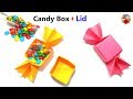 Origami Candy Box with Lid 🍬 How to Make Christmas Special Paper Candy Box with Paper Lid