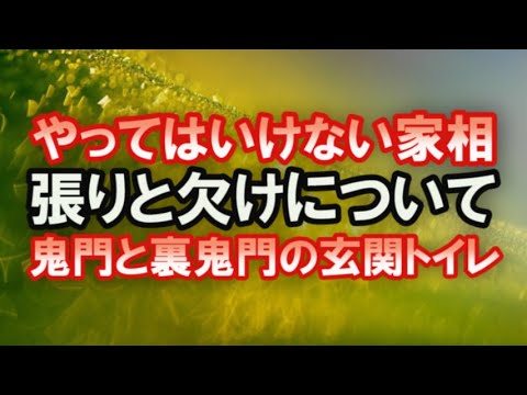 やってはいけない家相の間取り　張りと欠けについて分かりやすく解説しています。　鬼門と裏鬼門の方位の玄関とトイレについて