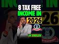 8 Tax Free Income In 2026 #taxfree #taxfreeincome #2026 #casumitsharma #incometax