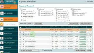 Finding Site Keywords using Market Samurai