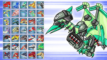 Dino Robot Battle Arena: Ptera Green (Striker) | Eftsei Gaming