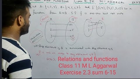Relations and functions class 11 || isc || m l Aggarwal || exercise 2.3 || sum 6-15