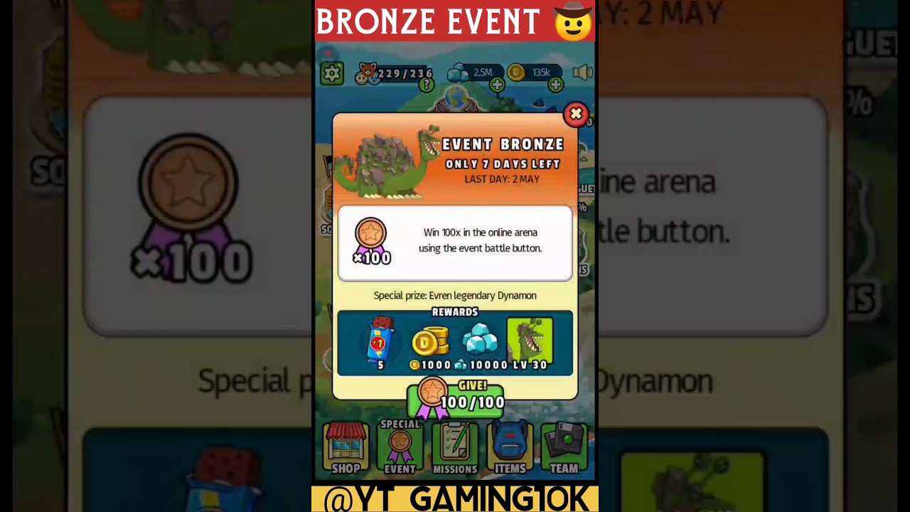 How to Claim New Special Event Bronze Prize in Dynamons World 😈 