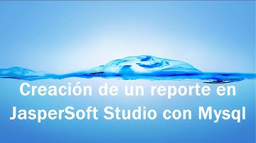 Reporte utilizando la herramienta de JasperSoft Studio con una conexion a MySQL