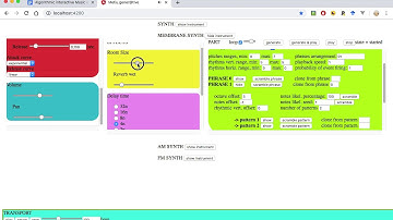 Algorithmic Interactive Music on the Web Browser. Free improvisation.