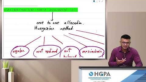 CMA FINAL SCM - PART B - ASSIGNMENT | CMA FINAL | FASTTRACK BATCH | HARSHWARDHAN GAIKWAD | HGPA