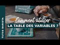 Tuto raliser lespresso parfait grce  la table des variables 