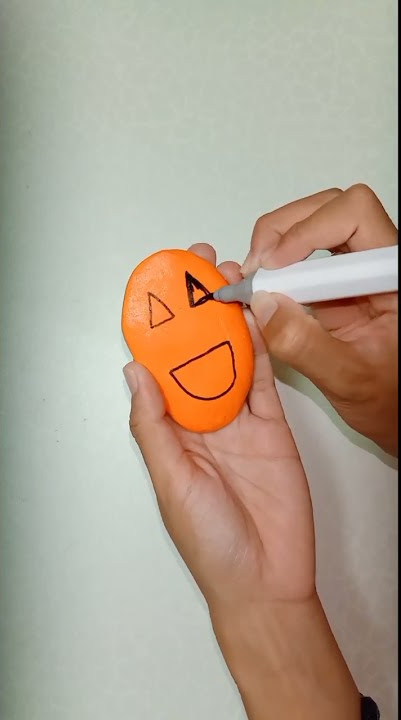 Painting Stone for Halloween. #Shorts
