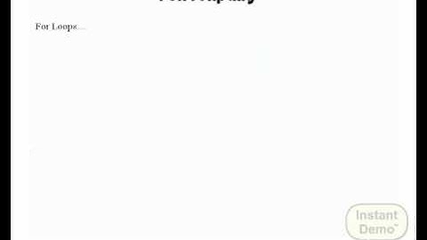 PERL Loops For, For  each and While