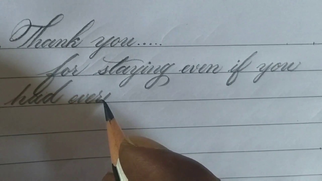 Satisfying Modern script pencil handwriting l handwriting with pencil ...