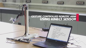 Gesture Controlled Robotic Arm Using Kinect Matlab Simulink & Arduino #MATLABHW2k16