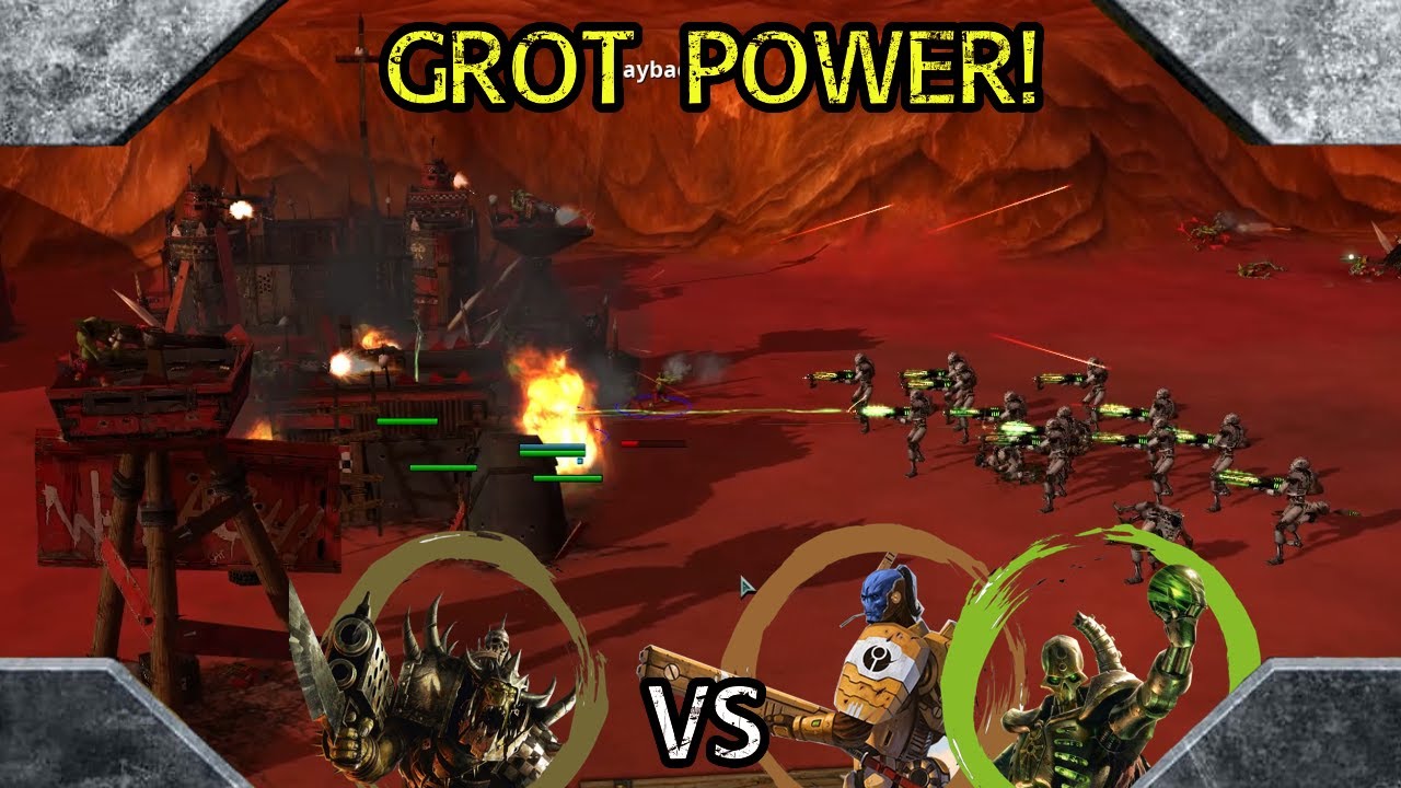 Dawn of War Definitive Edition: 2 на 2 орки против империи Тау и некронов