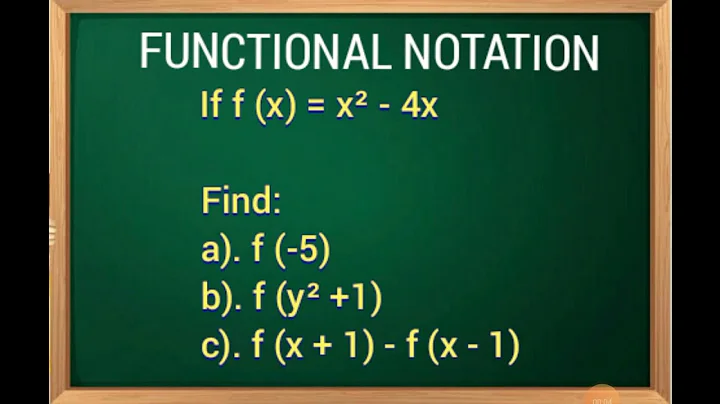 Evaluating Function Notation Calculus | If f(x)=x²-4x, find (a) f(-5), (b) f(y²+1) (c) f(x+1)-f(x-1)