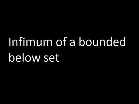 Infimum of a