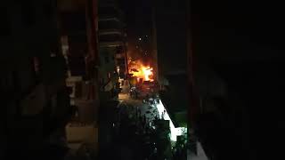 حريق هائل في شارع هنفرس ببولاق الدكرور بسبب خناقه و اعمال البلطجة 😞💔