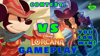 Amber Ruby VS Emerald Steel Disney Lorcana Gameplay