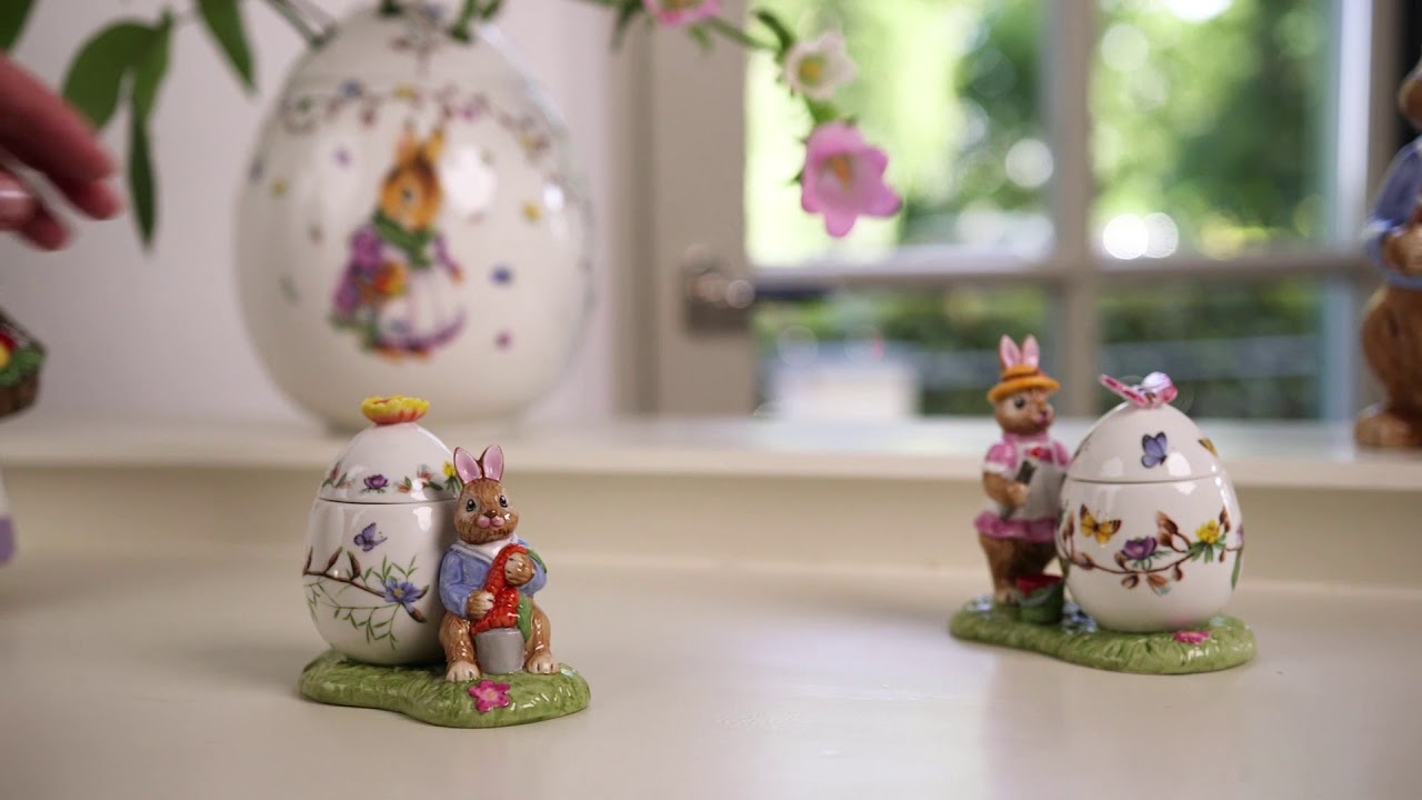 Villeroy & Boch バニーファミリー エッグボックス バニースカルプ Villeroy & Boch Bunny Family Ornament | Bunny Boy Decorating a