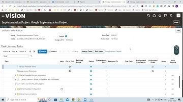 Oracle Fusion Cloud Financials Training | Implementation Project | 5th Session