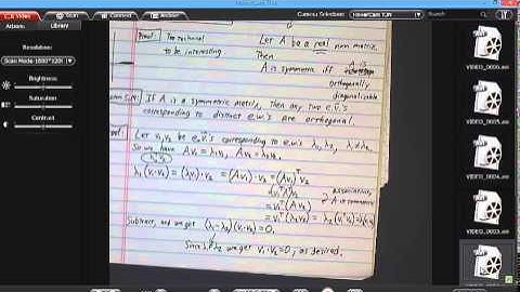Section 5.4 Notes Spectral Theorem