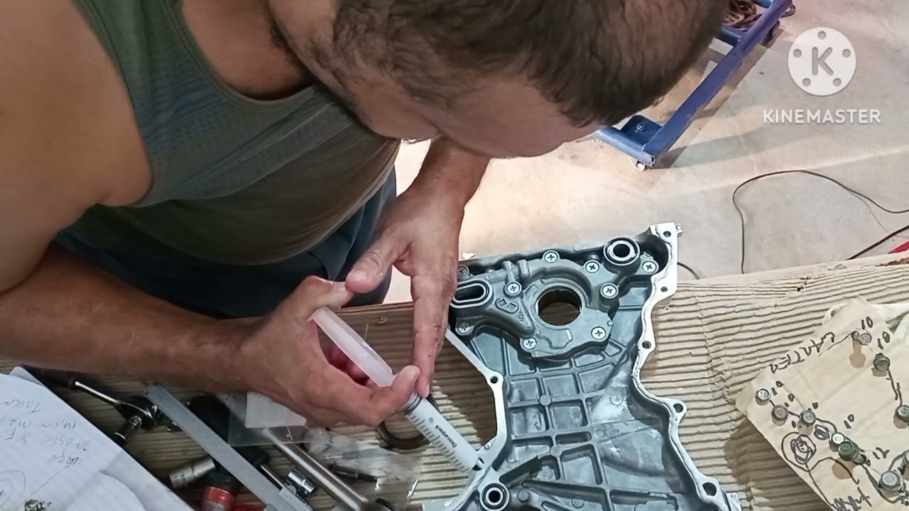 parte 3 montagem do motor Honda colocando tampa frontal bomba de óleo e torques