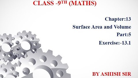 Class 9 Maths | Chapter 13 | Exercise 13.1 Solution (Part-3) | Surface Areas And Volumes | NCERT