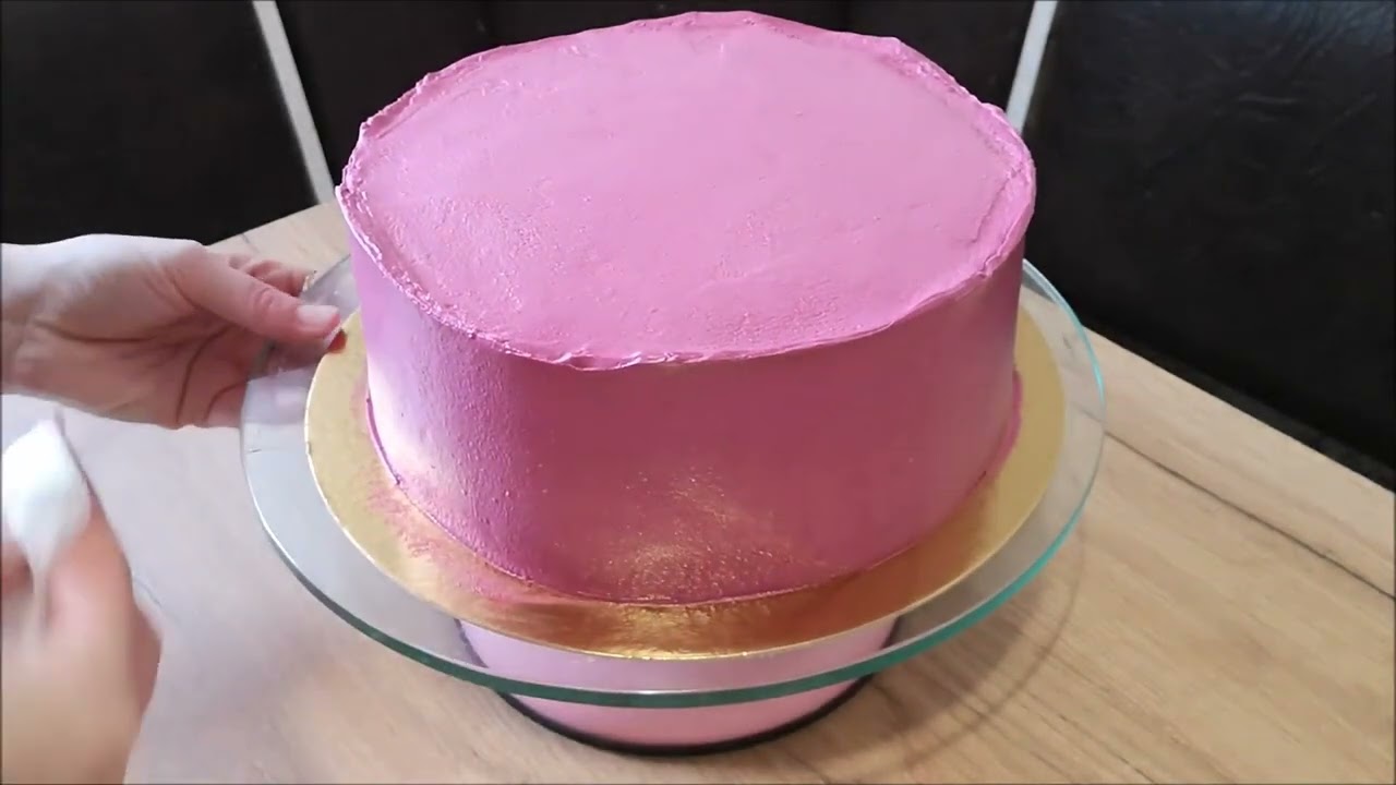 Оформление торта кремом Иней