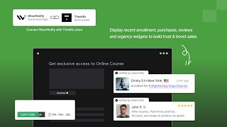 Show Your Thinkific Enrollments & Course Sign-Ups as Social Proof | WiserNotify Social Proof Tool