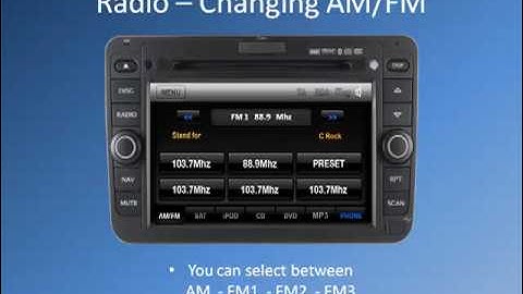 Rosen Navigation User Guide - AM/FM Radio
