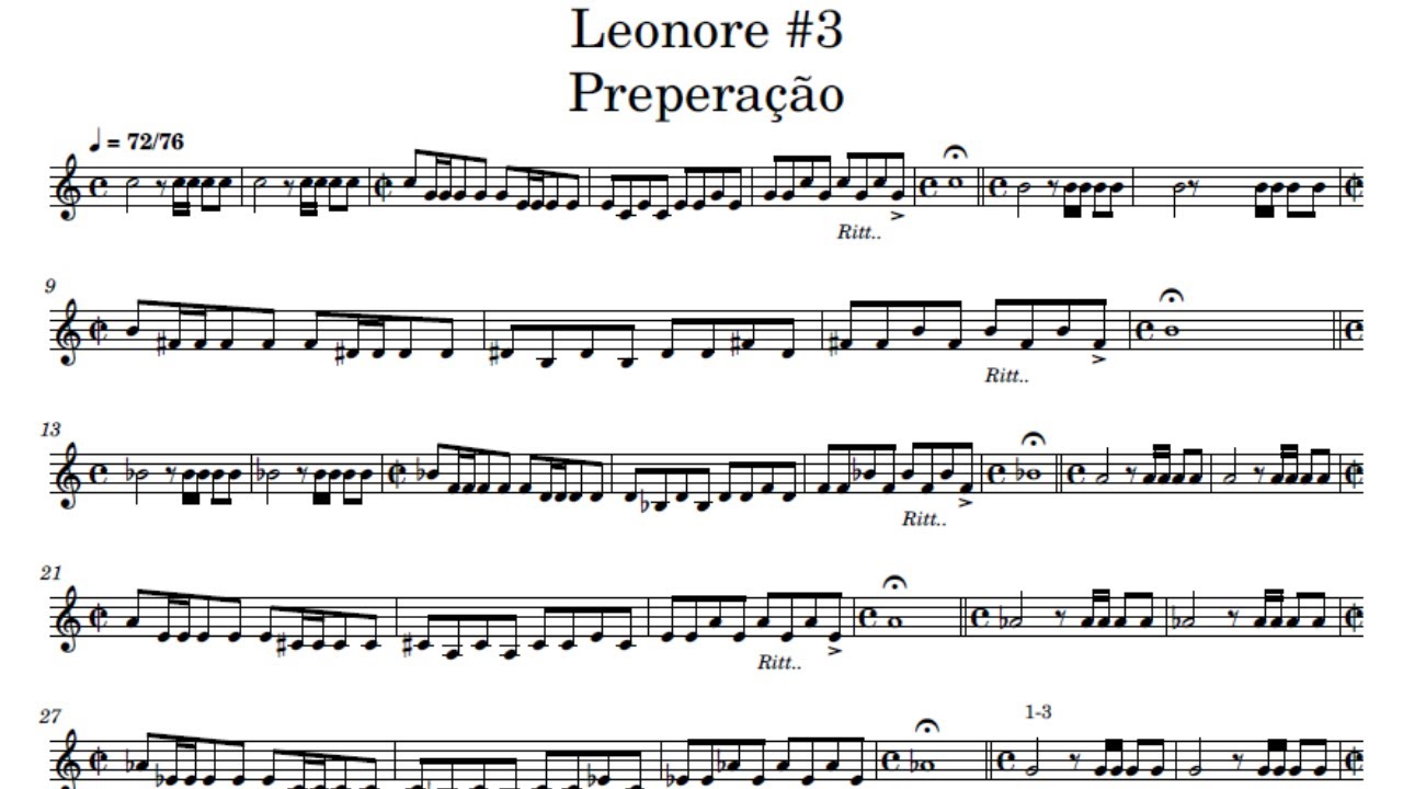 🎺🎺[Trumpet Excerpts] Leonore Overture 3 Op.72 Ludwig van Beethoven