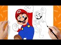 How to draw Super Mario